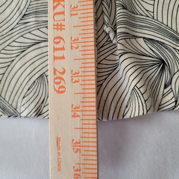 J. Jill Womens Tunic Blouse Size XL Cream Black Leaf Print Drawstring Waist Long - Picture 10 of 10